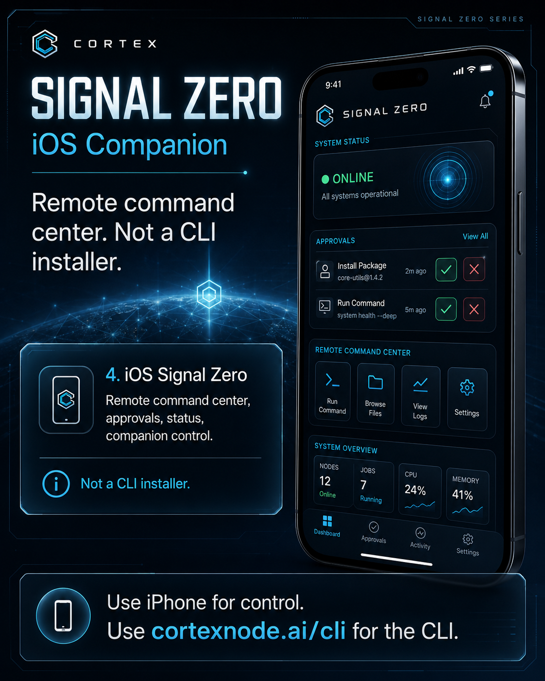SIGNAL ZERO iOS companion interface